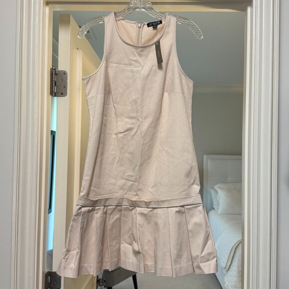 J. Crew Sleeveless Pleated-Hem Shift Dress NWT - Picture 3 of 6